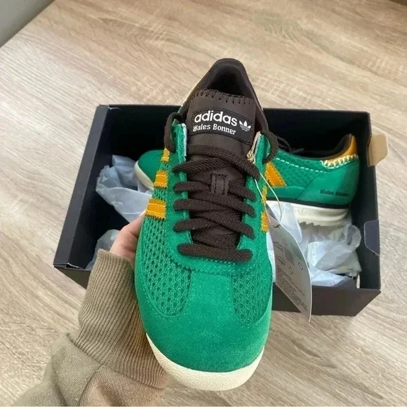 New Adidas Wales Bonner SL72 Sneaker Shoes Knit Green Womens Size 7 - Picture 5 of 16